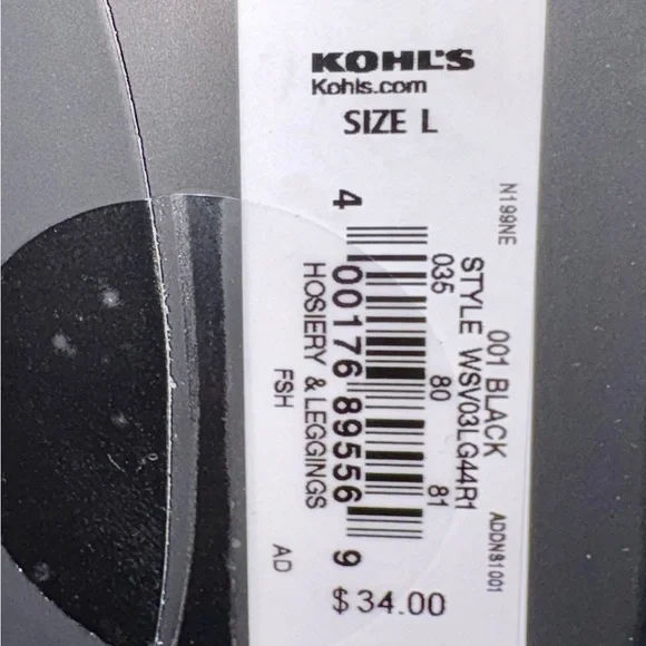 Simply Vera Vera Wang High Rise Heavyweight Leggings - Black - Picture 5 of 5